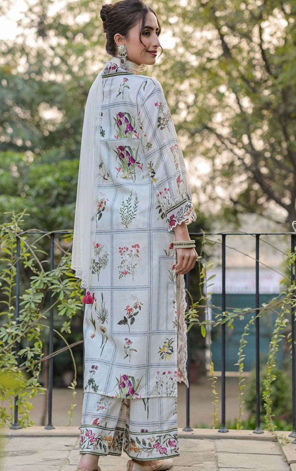 Floral Printed Pure Cotton Suit