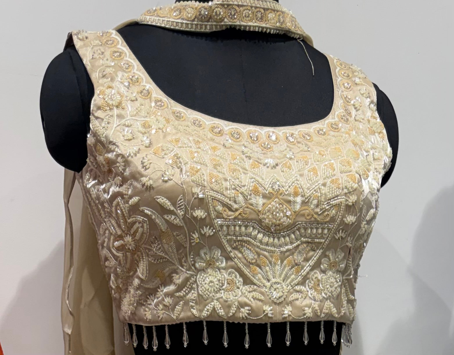 Elegant Metallic Rim Jhim Skirt Set for Reception/Cocktail