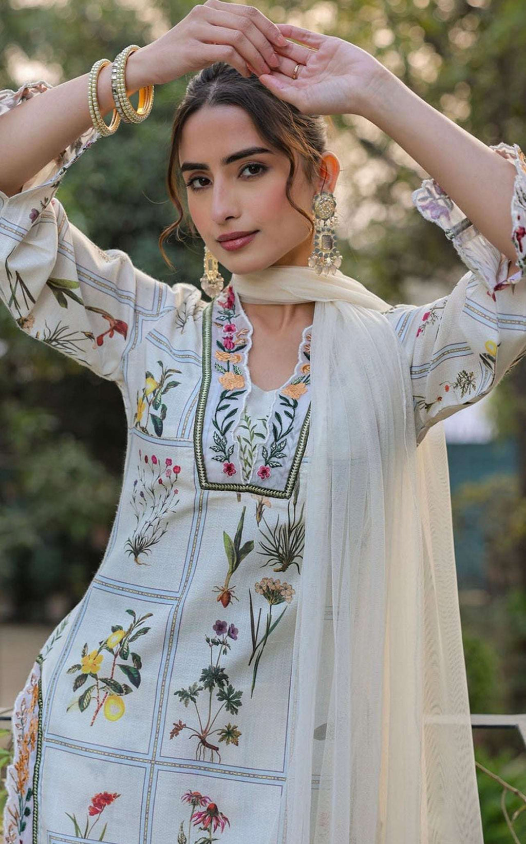 Floral Printed Pure Cotton Suit