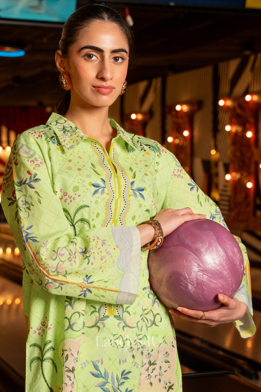 Neon Palm Fusion Co-ord Set