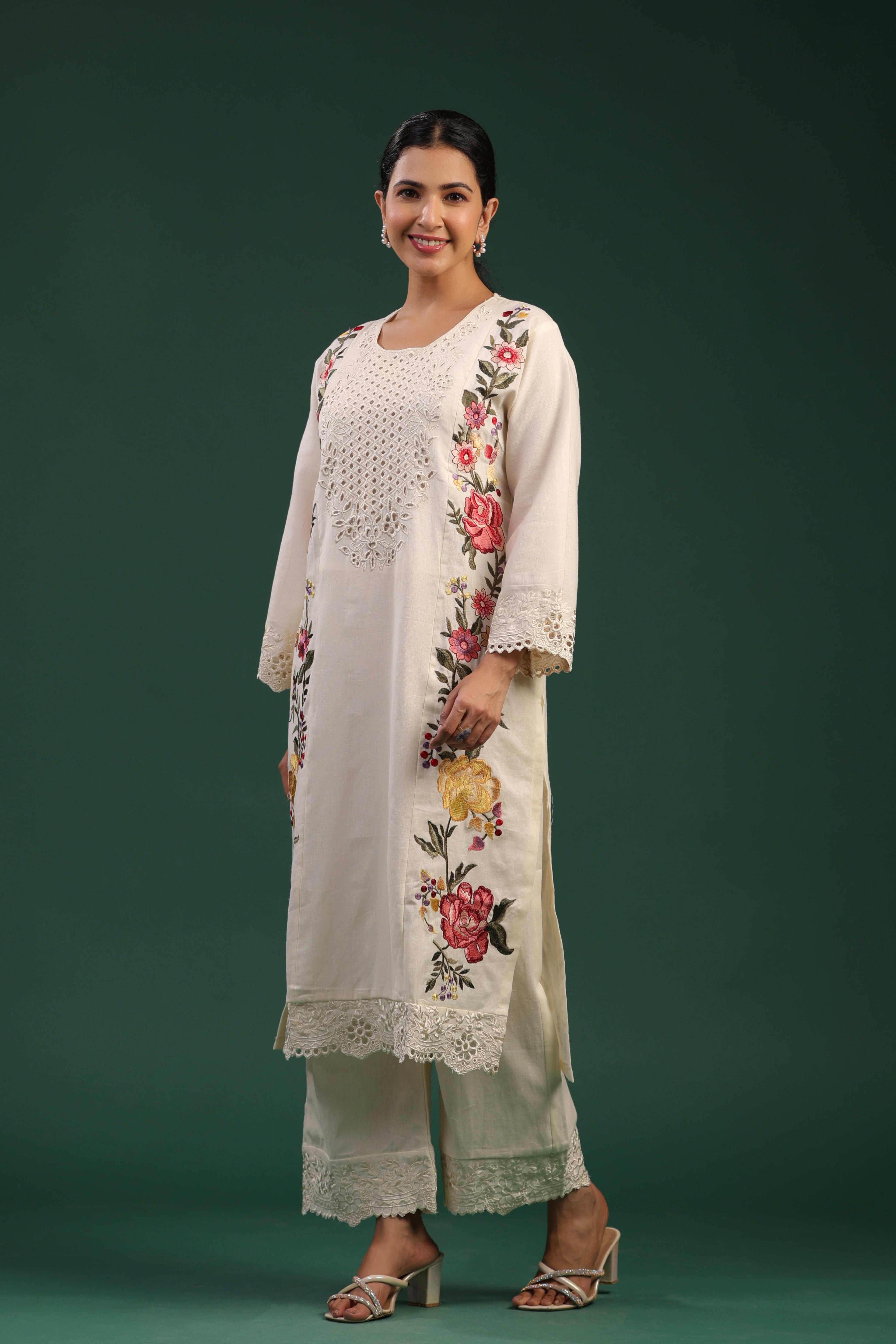 Mul Cotton Designer Suit