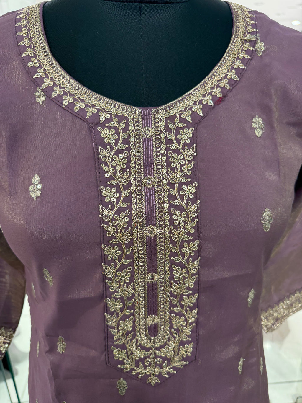 Exclusive Mauve Silk Kurta Set