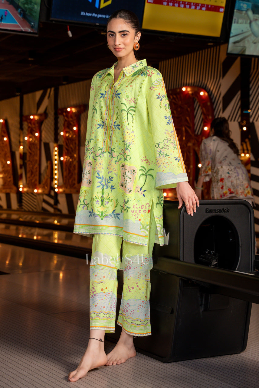 Neon Palm Fusion Co-ord Set