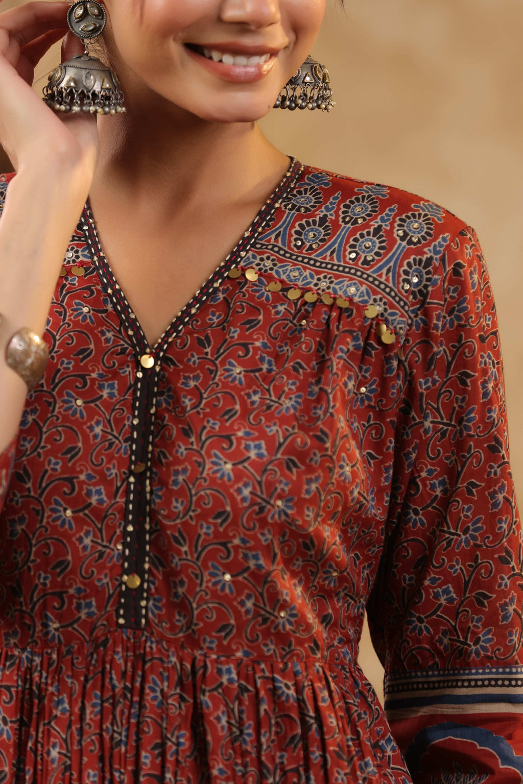 Ajhrakh Print Gown