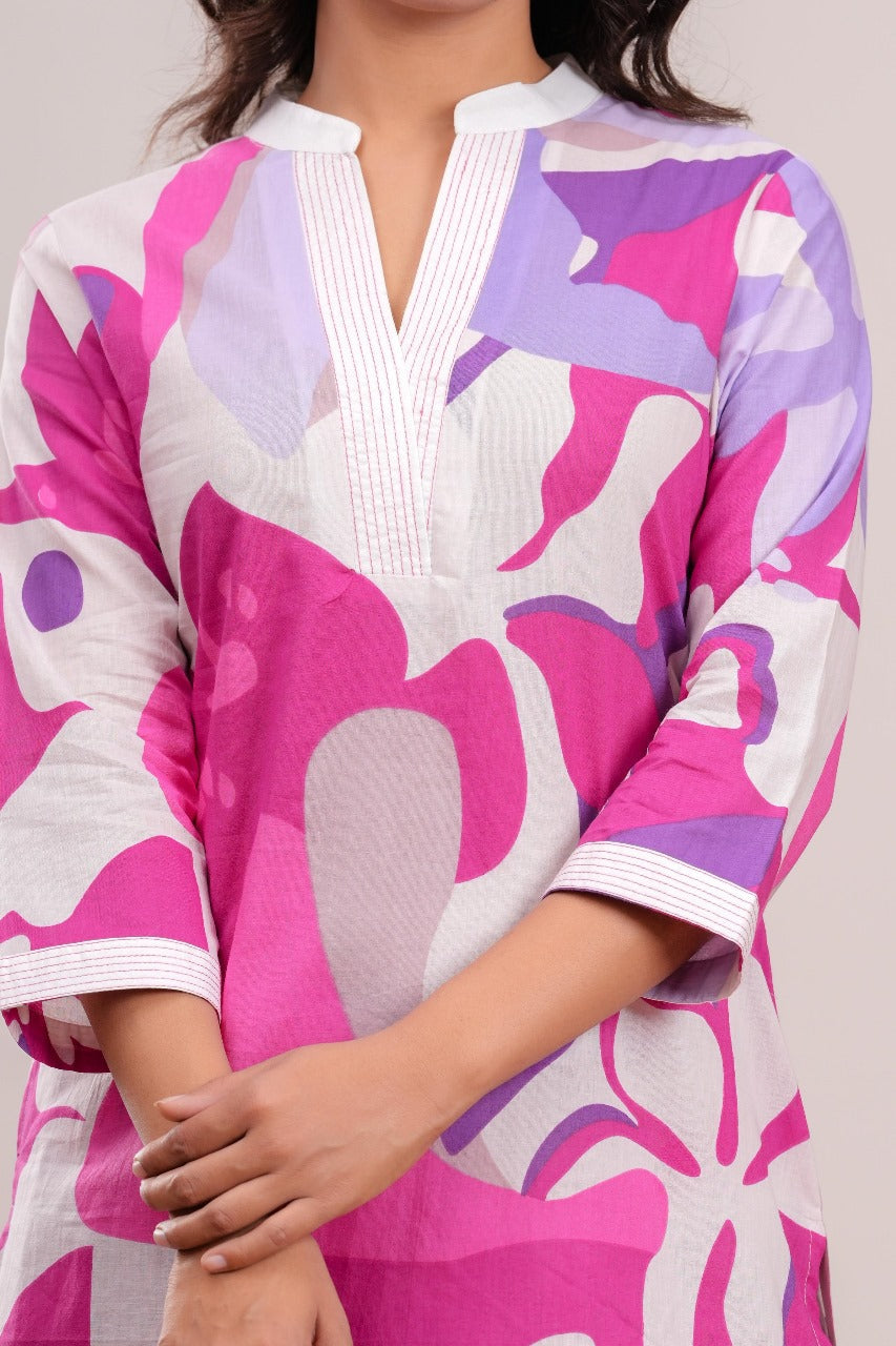 Abstract Printed Kurta Set