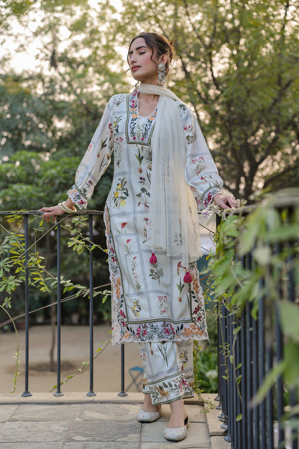 Floral Printed Pure Cotton Suit