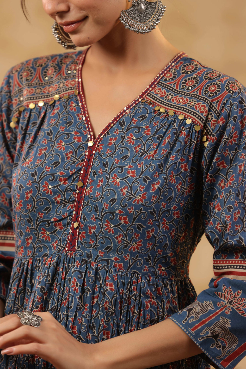 Ajhrakh Print Gown
