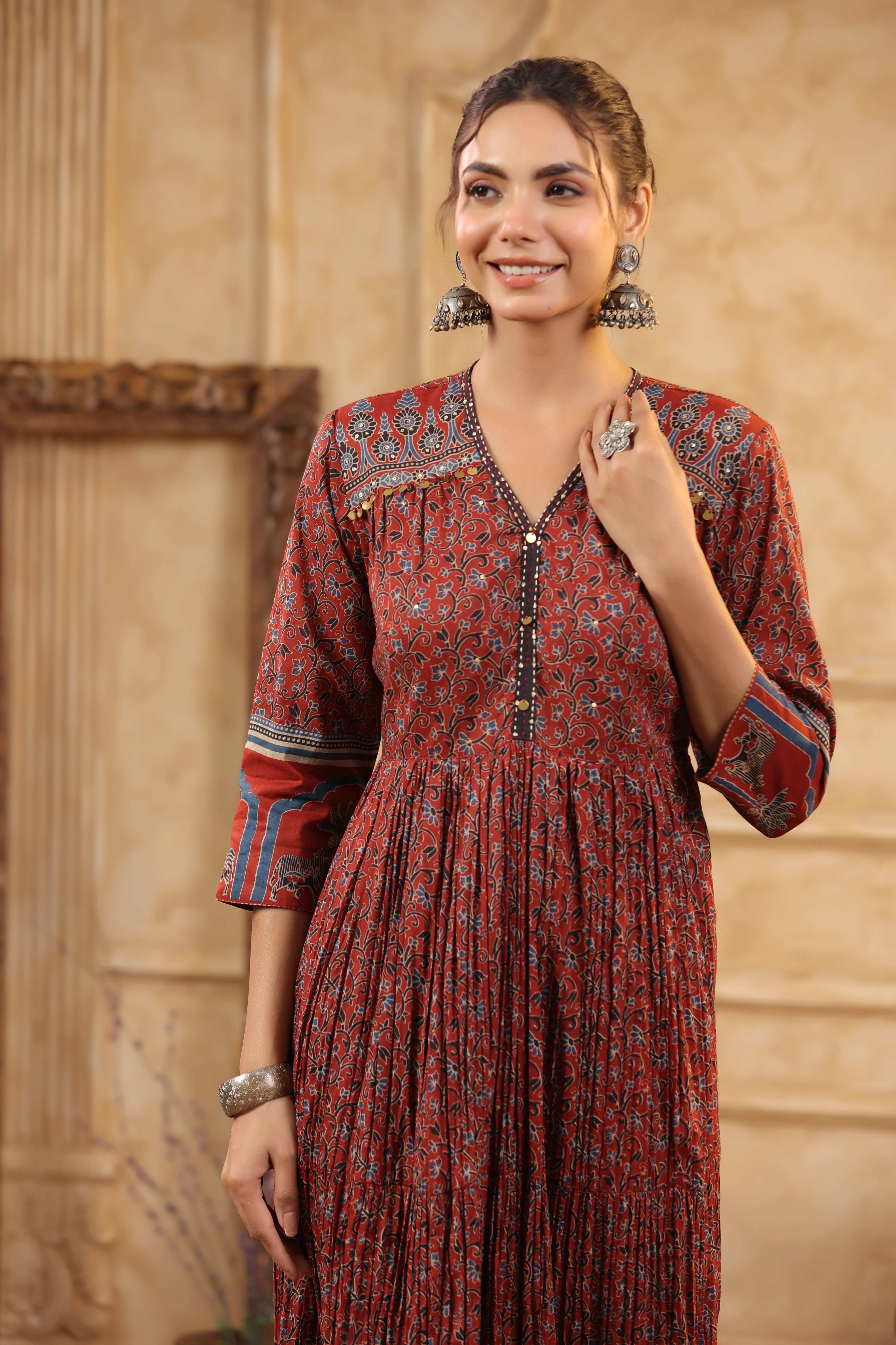 Ajhrakh Print Gown
