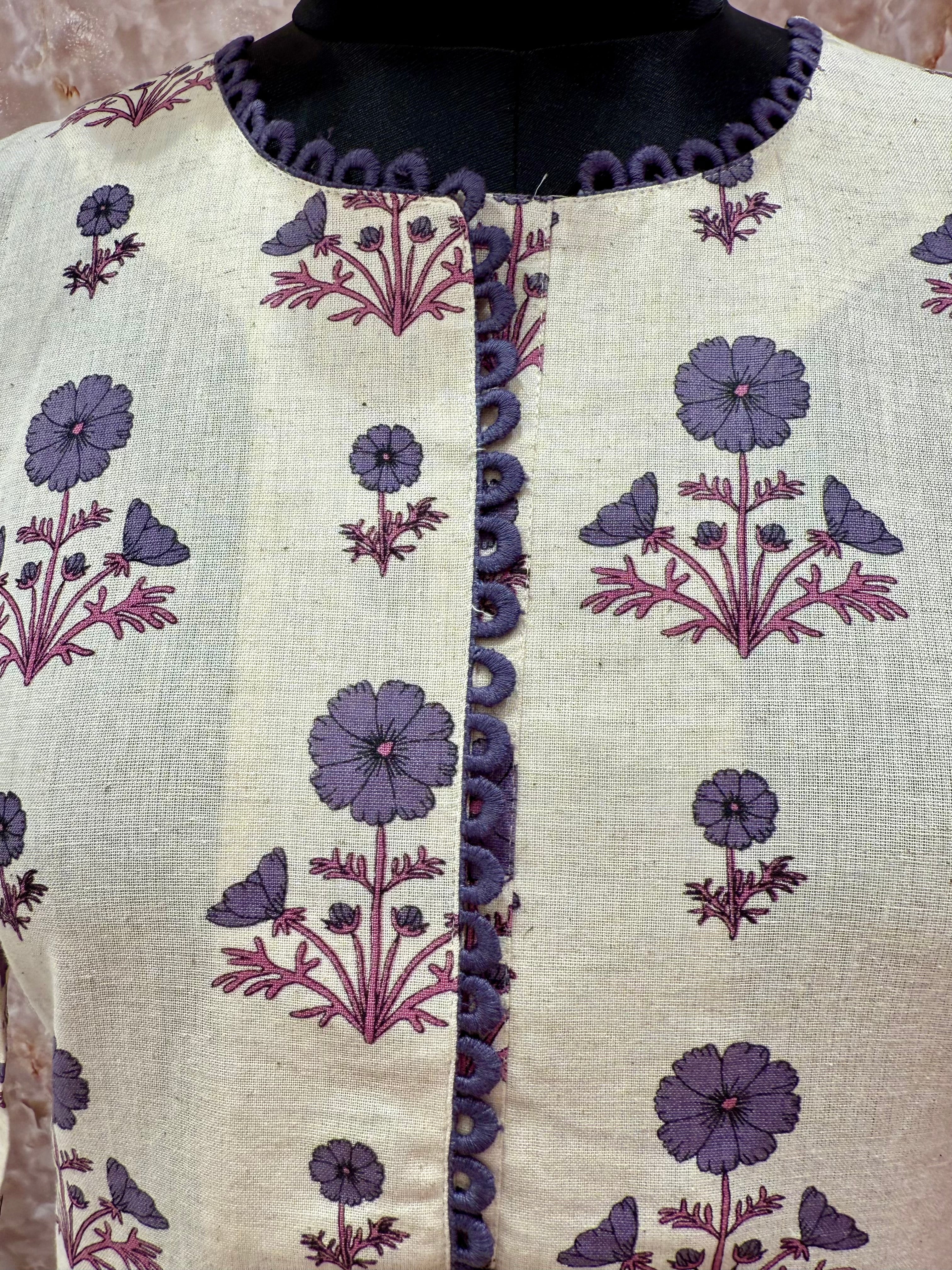 Elegant Bloom: Floral Printed Flex Cotton Kurta Set