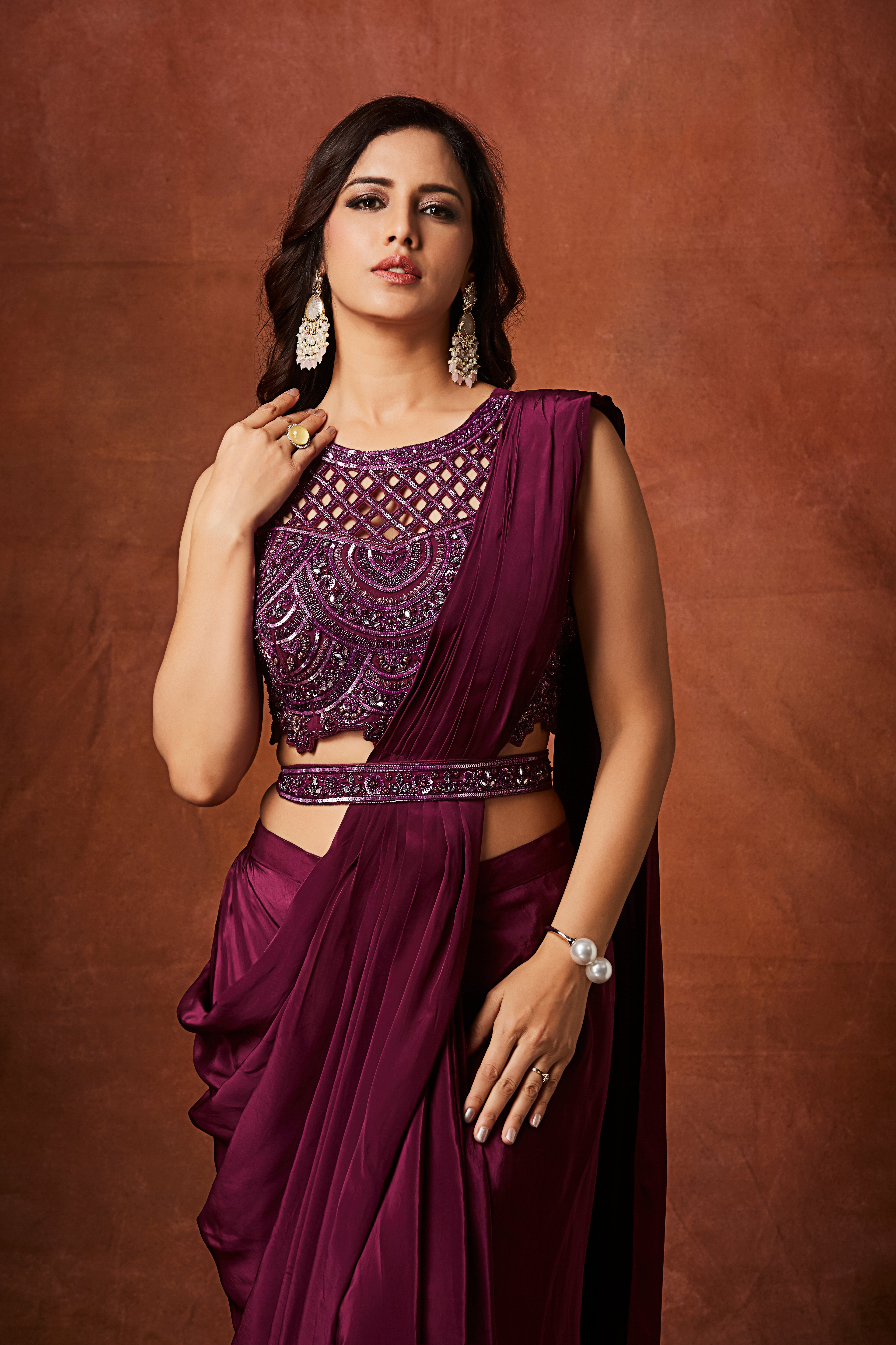 The Plum Luxe Draped Saree