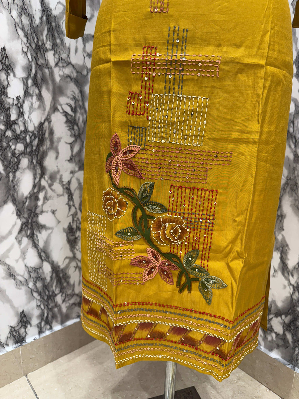 Mustard ThreadWork Suit