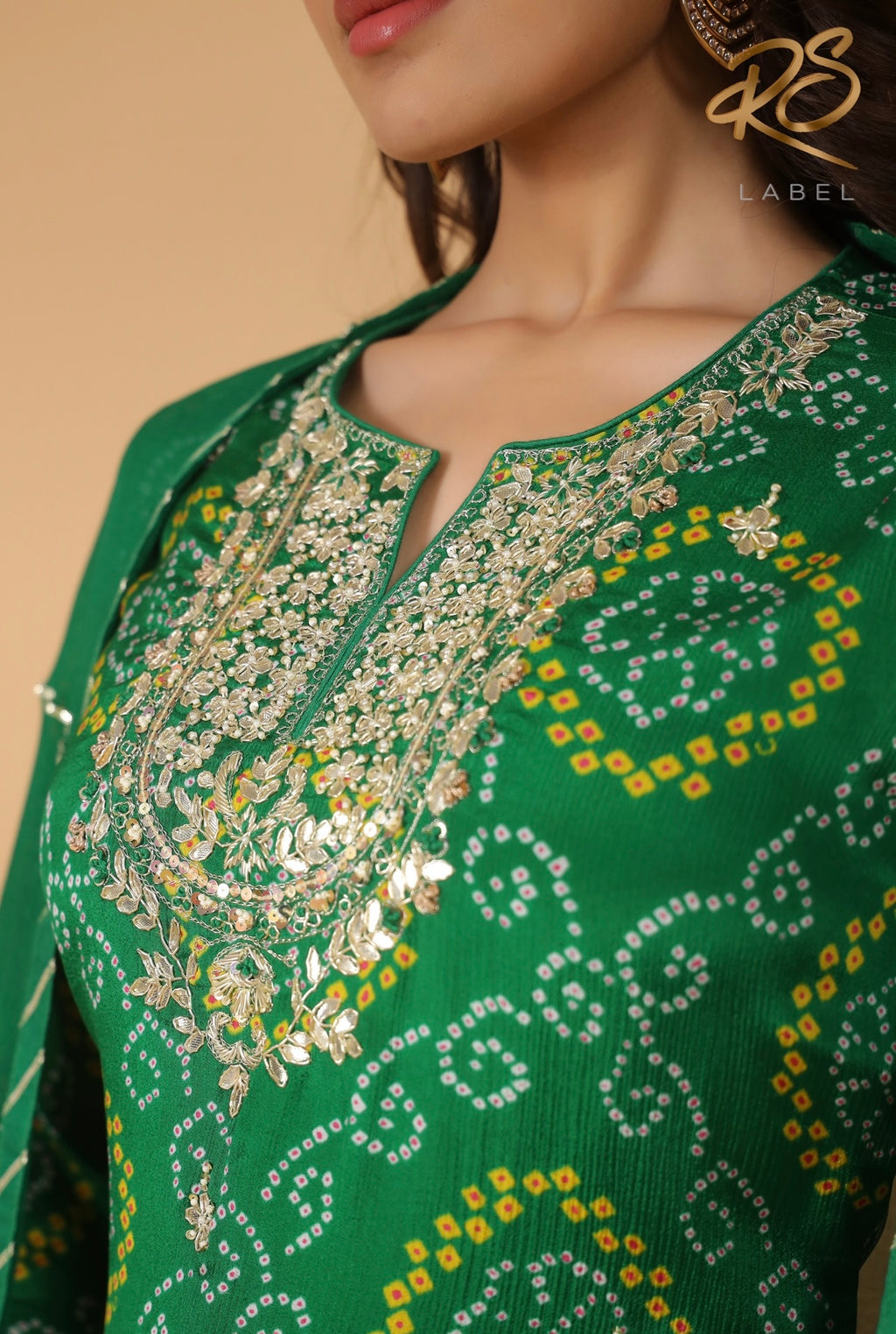 Hand Work Bandhej Suit