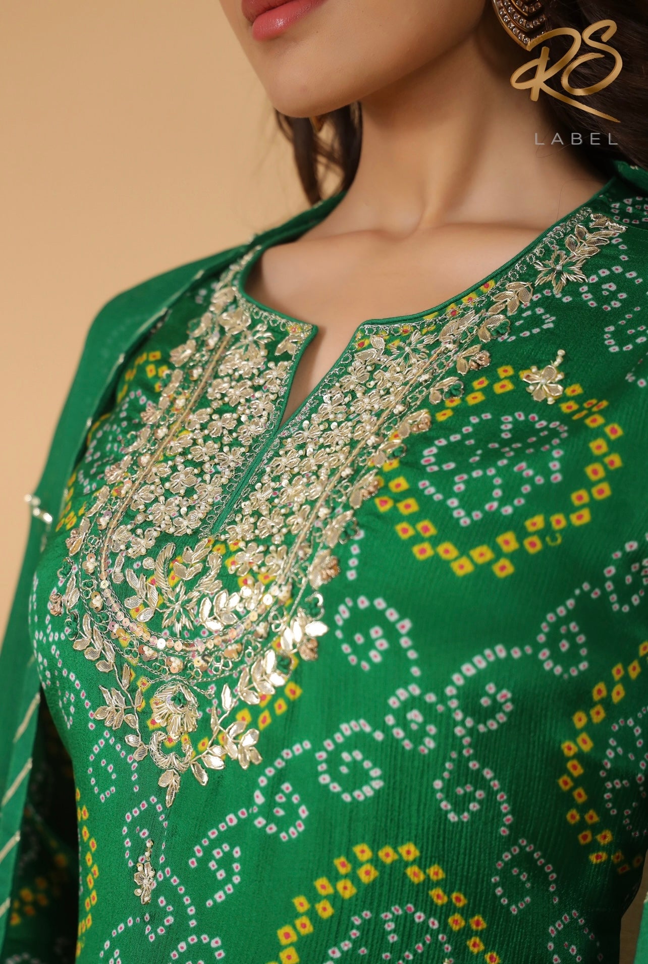 Hand Work Bandhej Suit