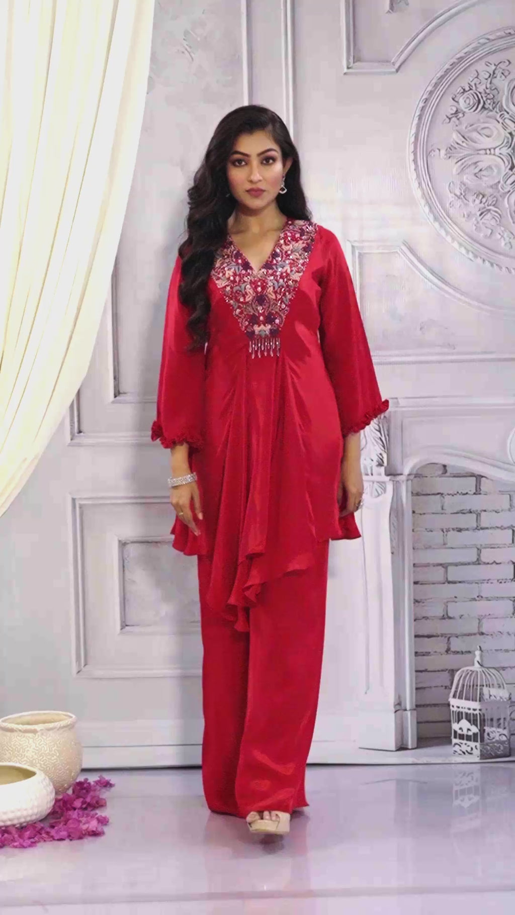 RED Party Wear Dress By Shubham Arora