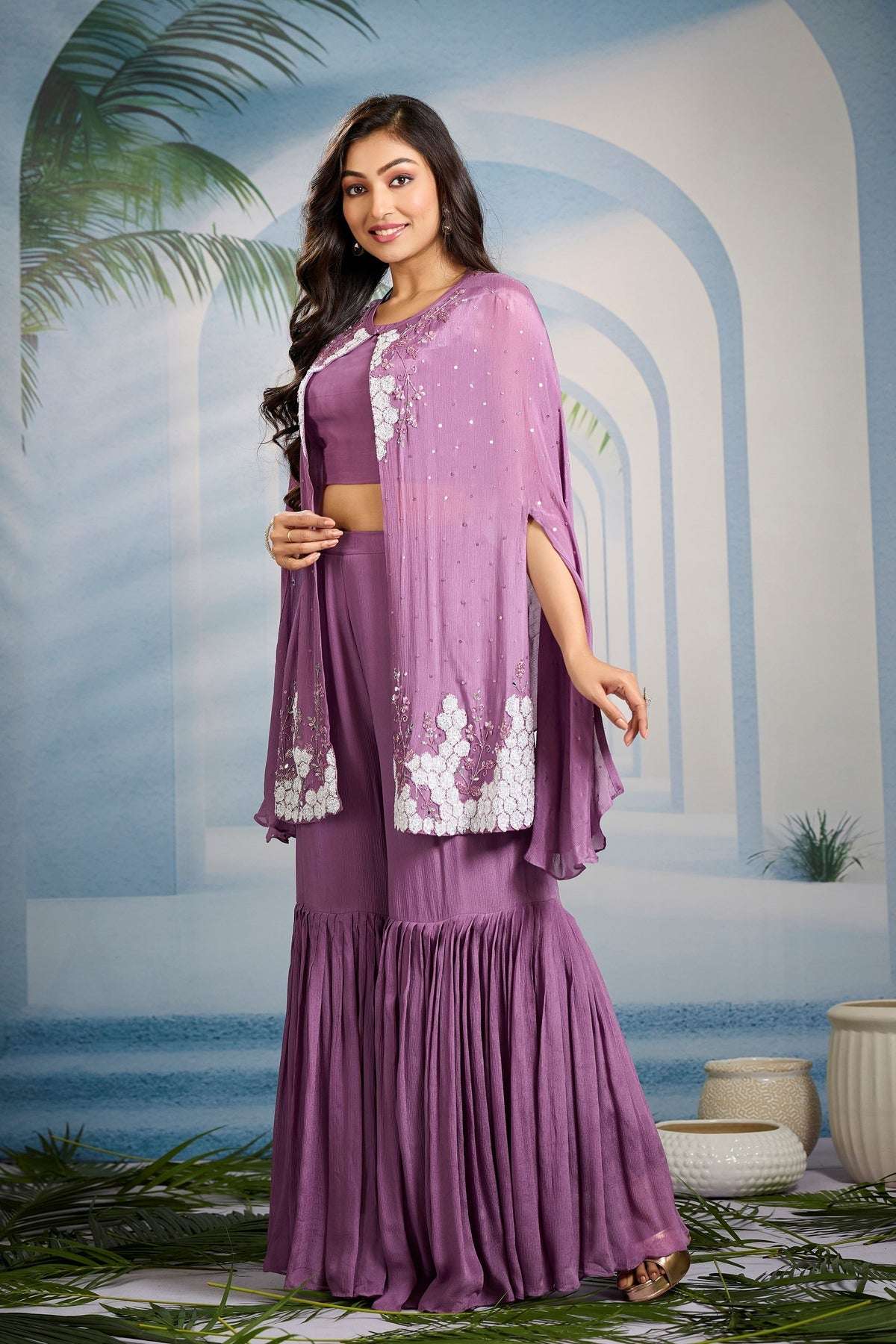 Soft Onion Pink Color Dress By Shubham Arora